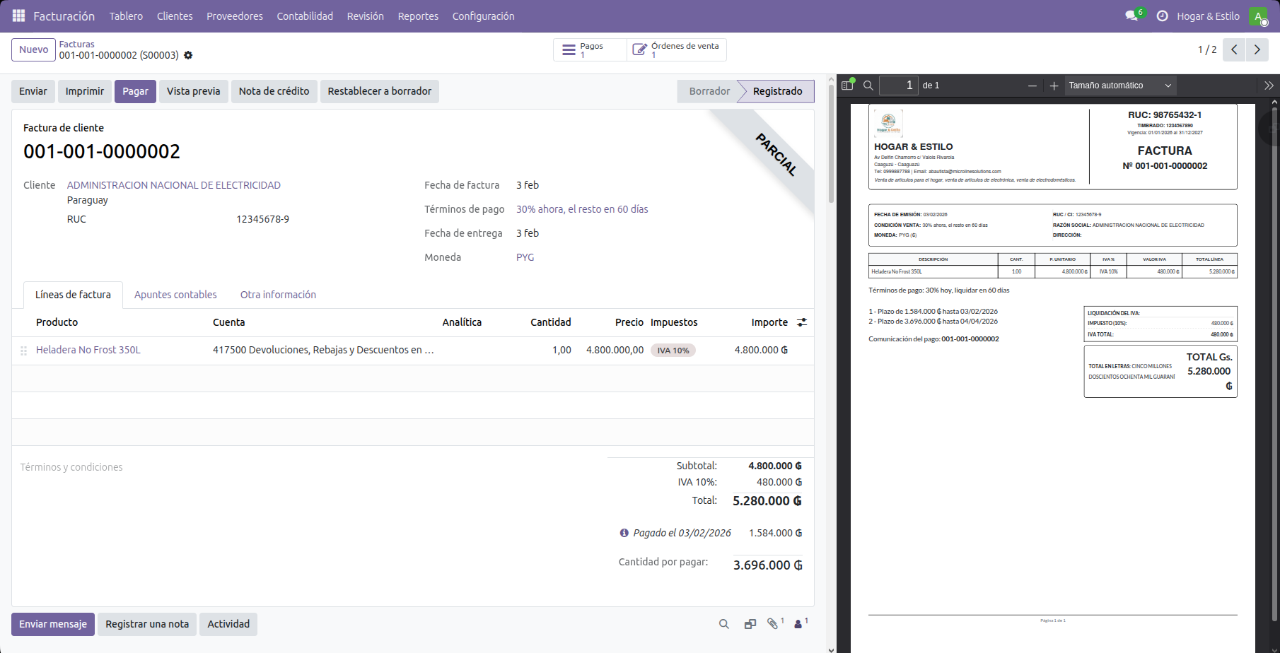 Pantalla de Odoo 06