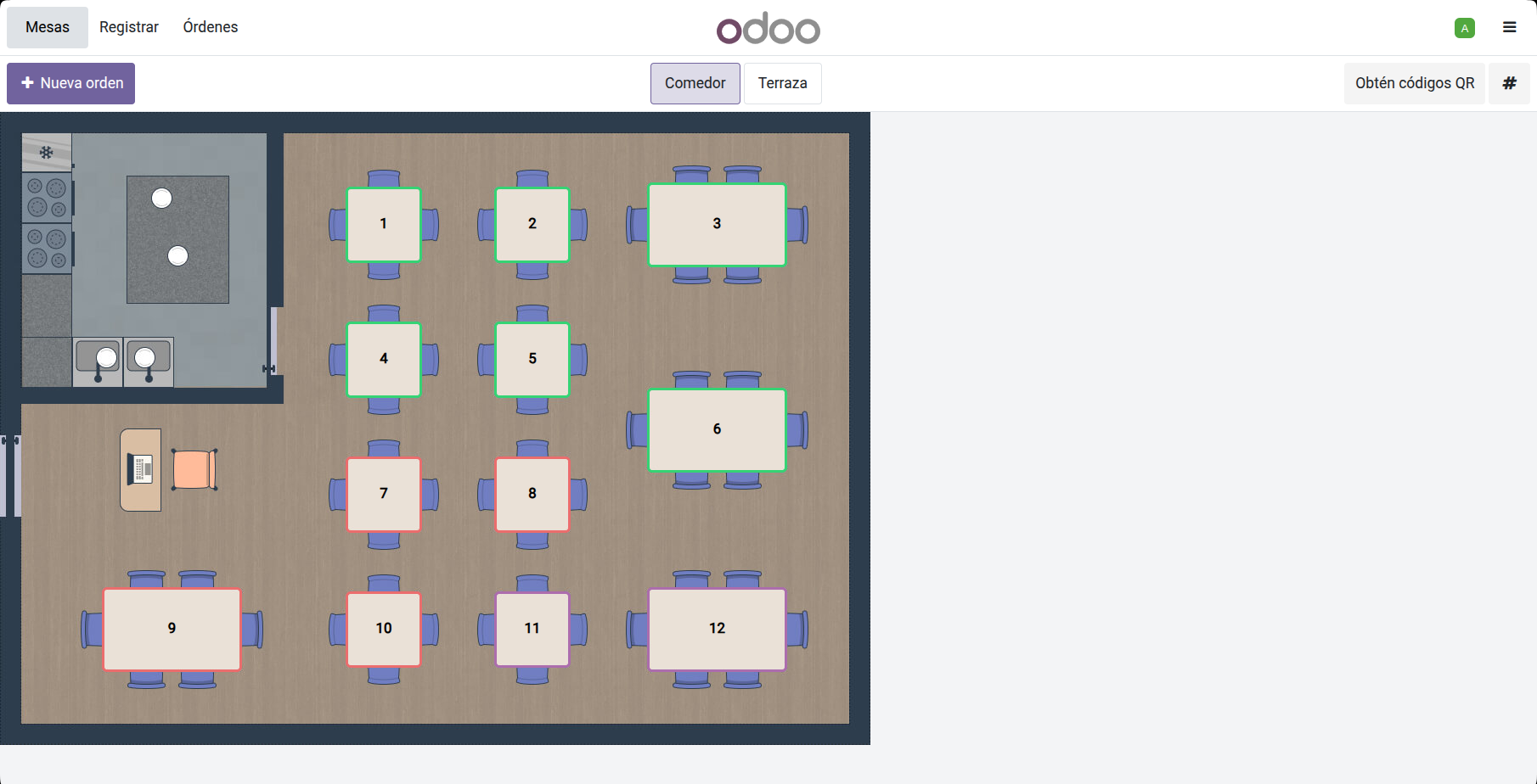 Pantalla de Odoo 11
